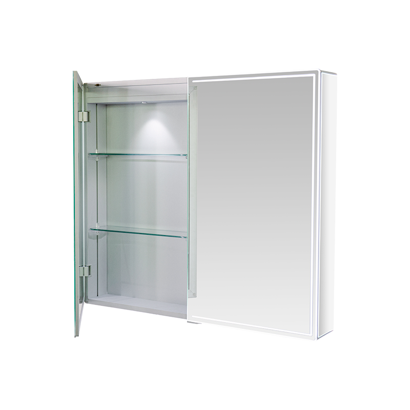 Tủ gương chống nước hai cửa hợp kim nhôm có đèn LED Tủ gương chống nước hai cửa hợp kim nhôm có đèn LED