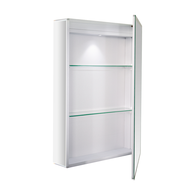 Hợp kim nhôm Tủ gương phòng tắm LED chống nước một cửa Hợp kim nhôm Tủ gương phòng tắm LED chống nước một cửa